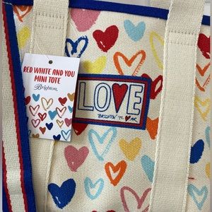 Brighton ~ Red, White & You Mini Tote with hearts! NWT